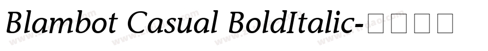 Blambot Casual BoldItalic字体转换